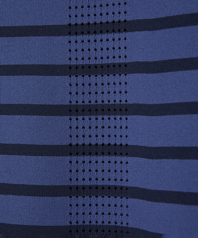 ボーダー柄 ジップアップ ニットパーカー【手洗いOK】