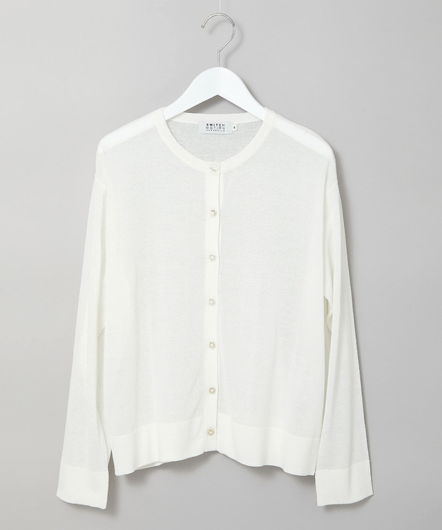 クルーネック カーディガン【手洗いOK】