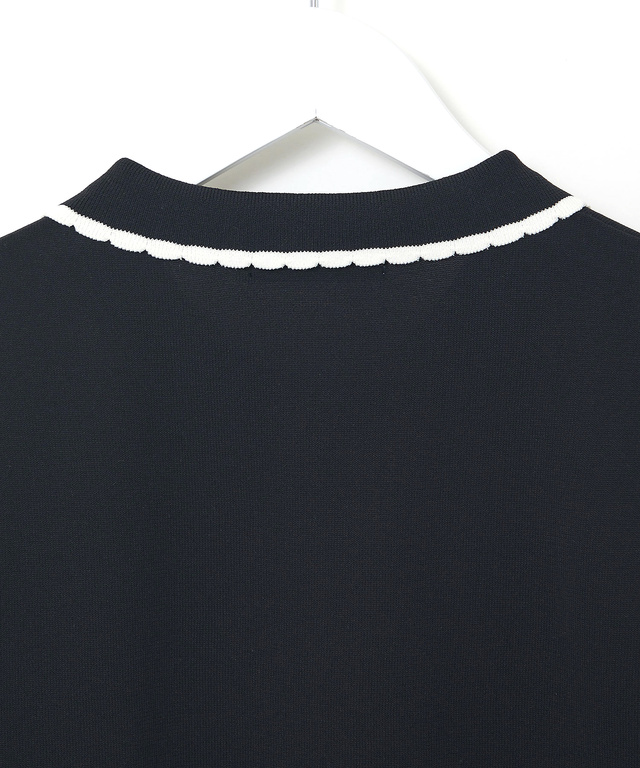 襟パイピング ニット ポロシャツ【ZERO POLO SHIRT】