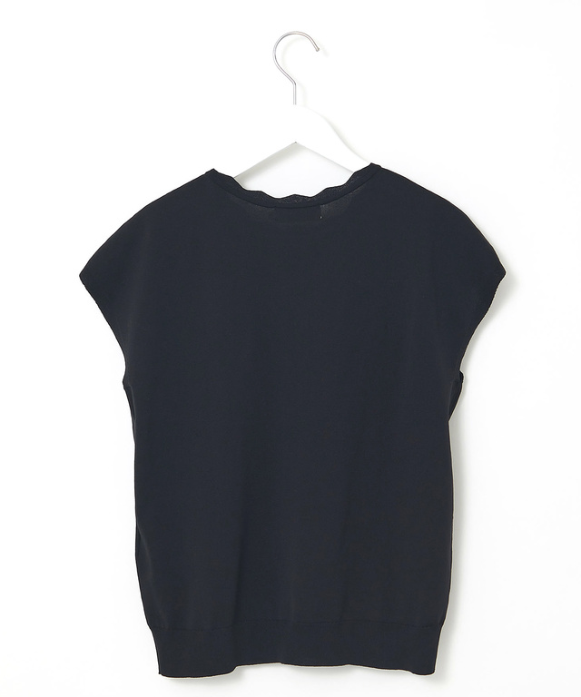 襟デザイン ニット プルオーバー【手洗いOK】