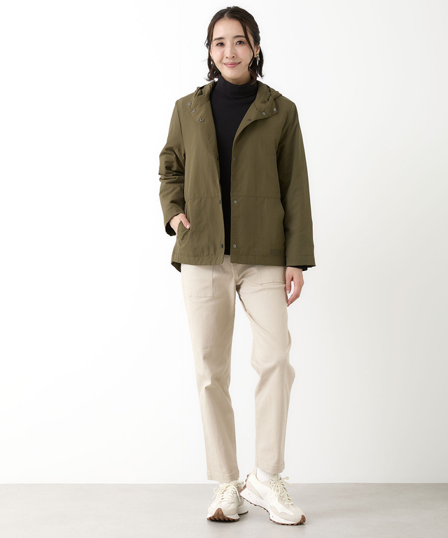 フード付き ドットボタン デザインジャケット