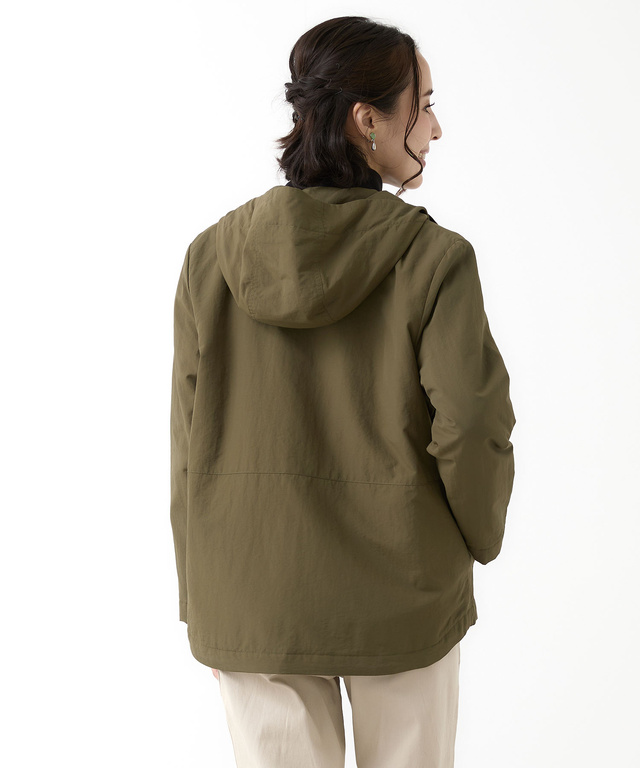 フード付き ドットボタン デザインジャケット