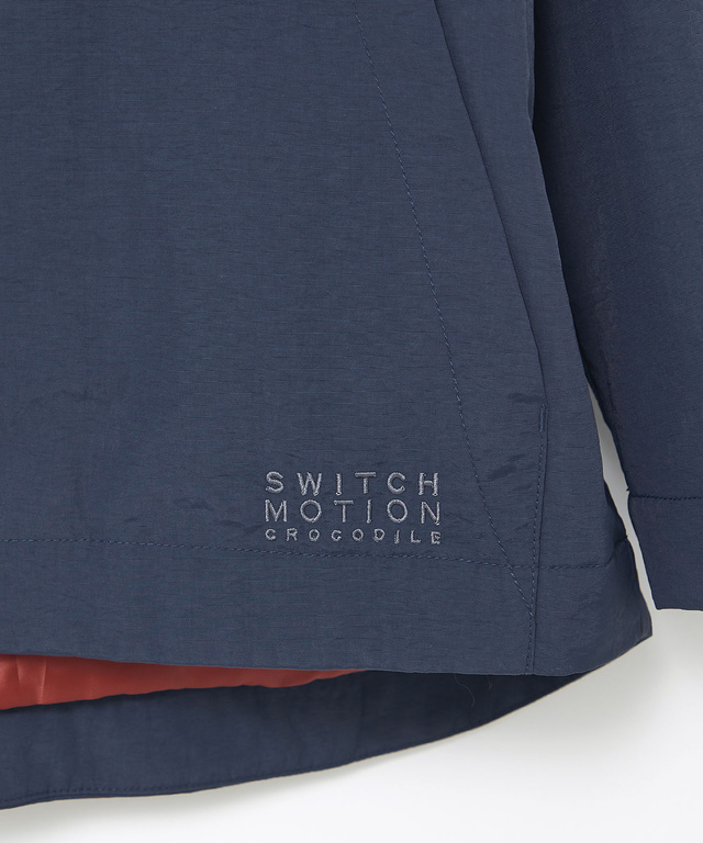 フード付き ドットボタン デザインジャケット