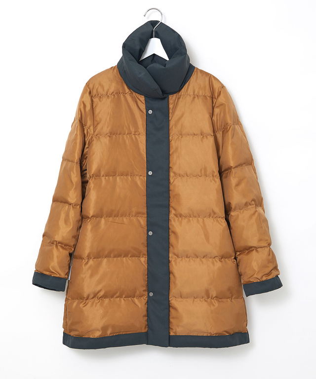 ツイル ロングダウンコート【撥水加工】