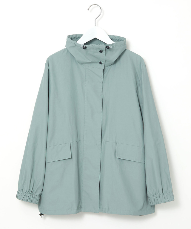 コットンナイロン スタンドカラー ブルゾン