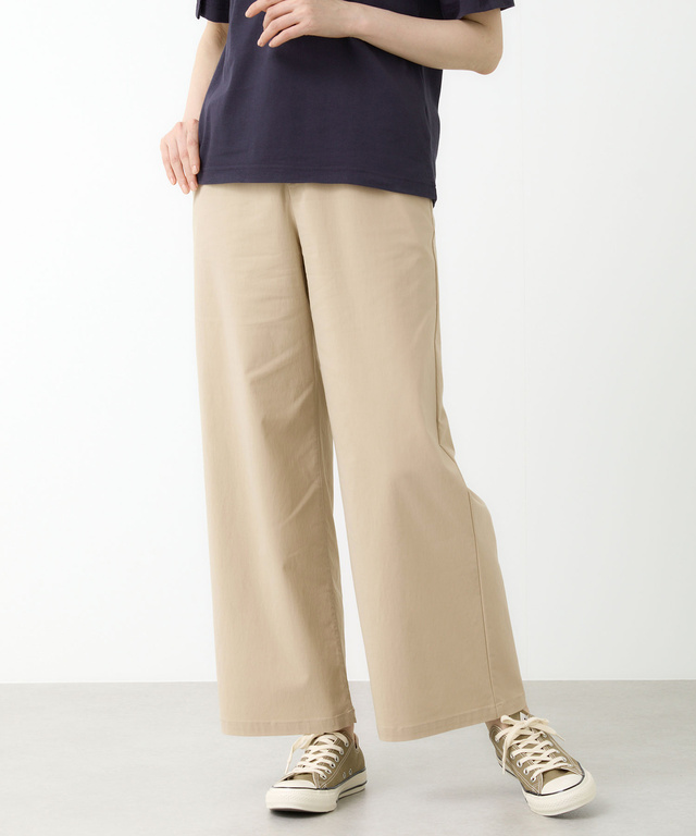 ウエストゴム ワイド ストレッチ パンツ