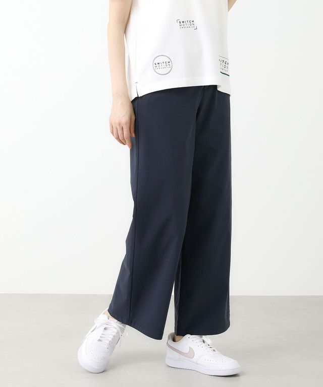 ウエストゴム ワイド ストレッチ パンツ