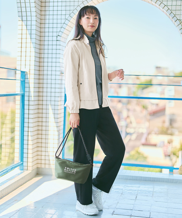 ポンチ カーブ シルエット パンツ