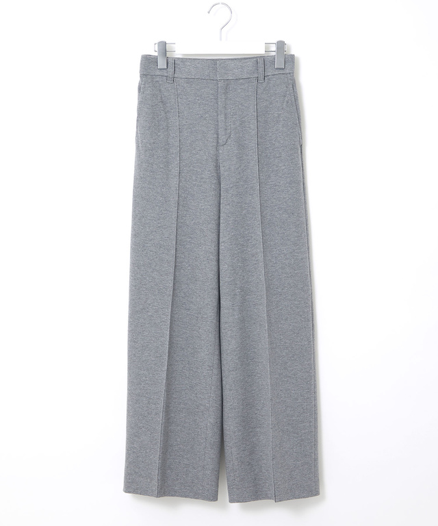 ジャージ素材 セミワイド パンツ