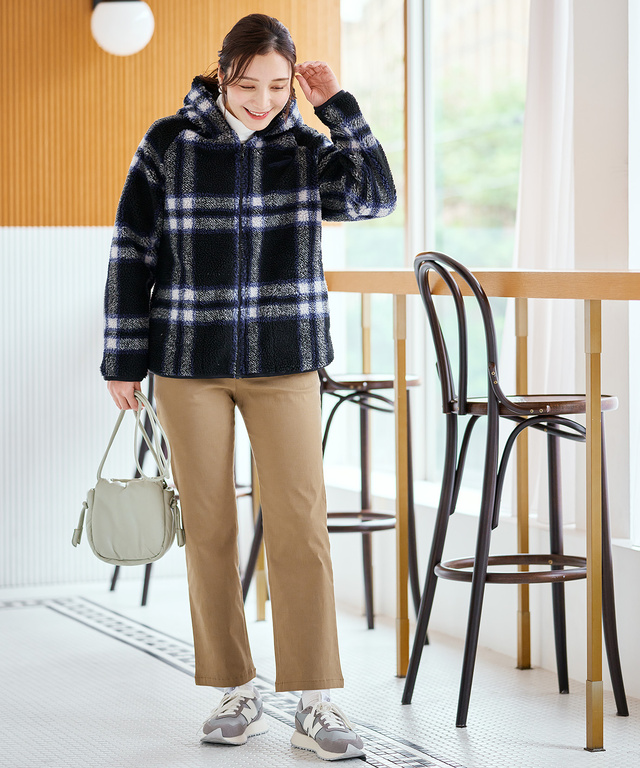 レーヨンブレンド テーパード パンツ