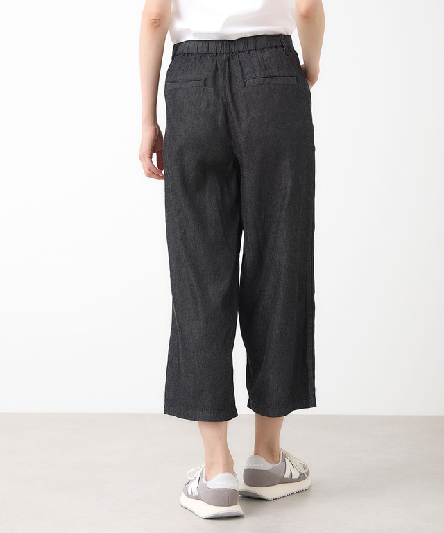 セミワイド クロップド ライト デニム