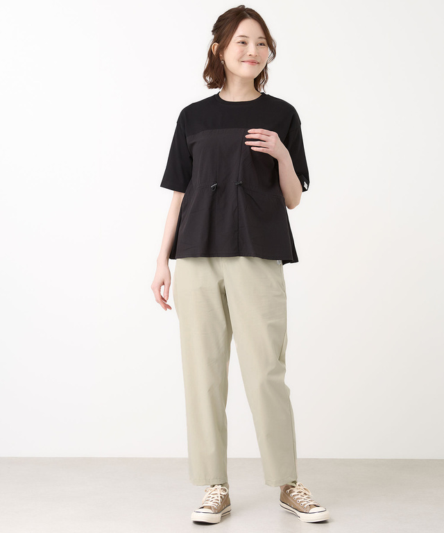 ウエストゴム テーパード パンツ