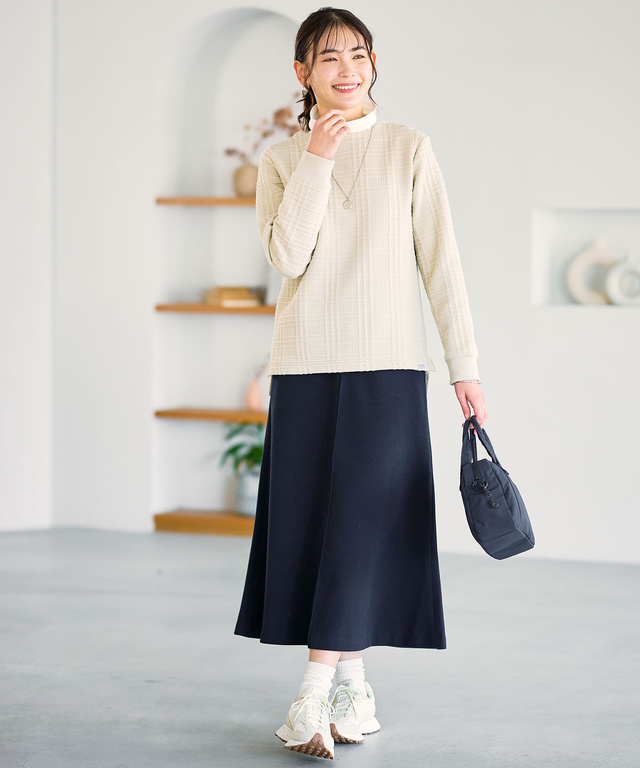 ジャージー セミフレア スカート