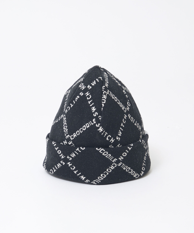 総柄デザイン ニット キャップ