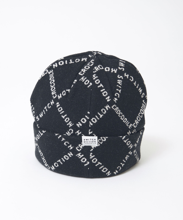 総柄デザイン ニット キャップ