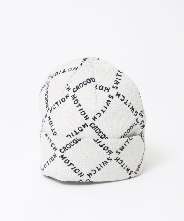 総柄デザイン ニット キャップ