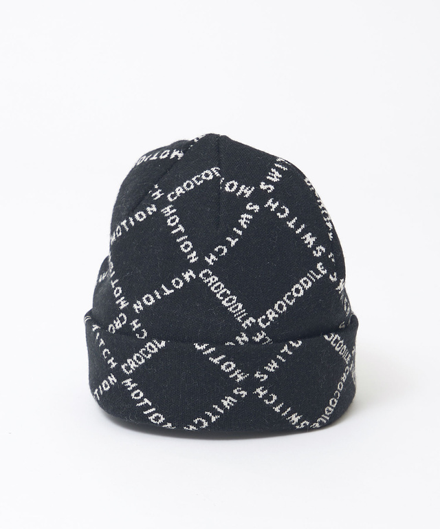 総柄デザイン ニット キャップ