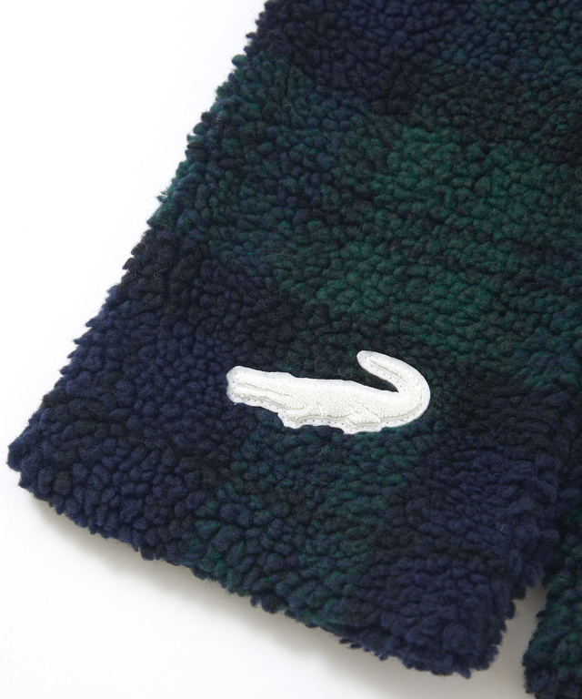 チェック柄 ボア マフラー