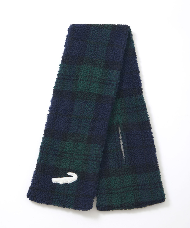 チェック柄 ボア マフラー