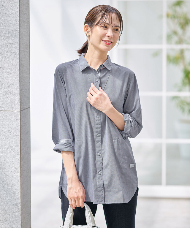 ギンガムチェック シャツ チュニック