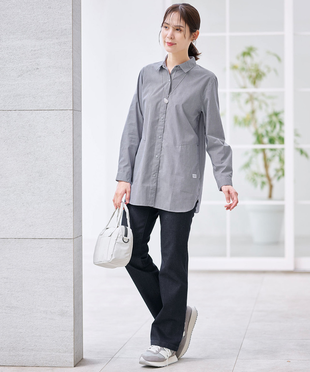 ギンガムチェック シャツ チュニック